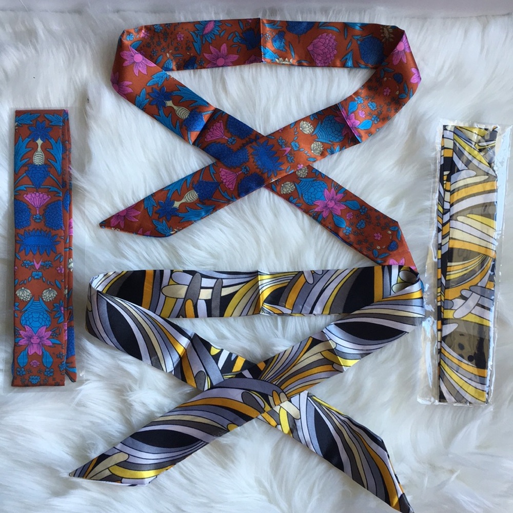Twilly Silky Scarf 4pcs
